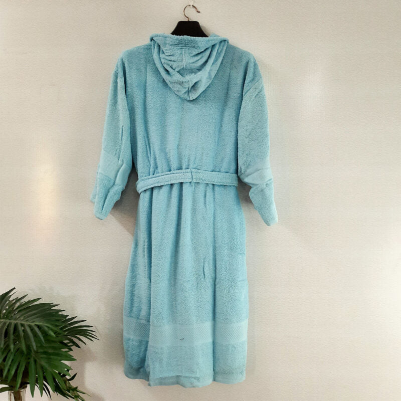 Loomkart Export Quality Bath Robes in Blue in Avioni Zip -Packing- Standard Size