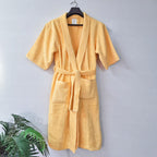 Avioni by Loomkart | Export Quality Bath Robes in Yellow in Avioni Zip-Packing- Standard Size
