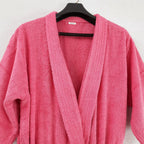 Avioni by Loomkart | Very Fine Export Quality Bath Robes in Pink Without Hood in Avioni Zip-Packing Unisex