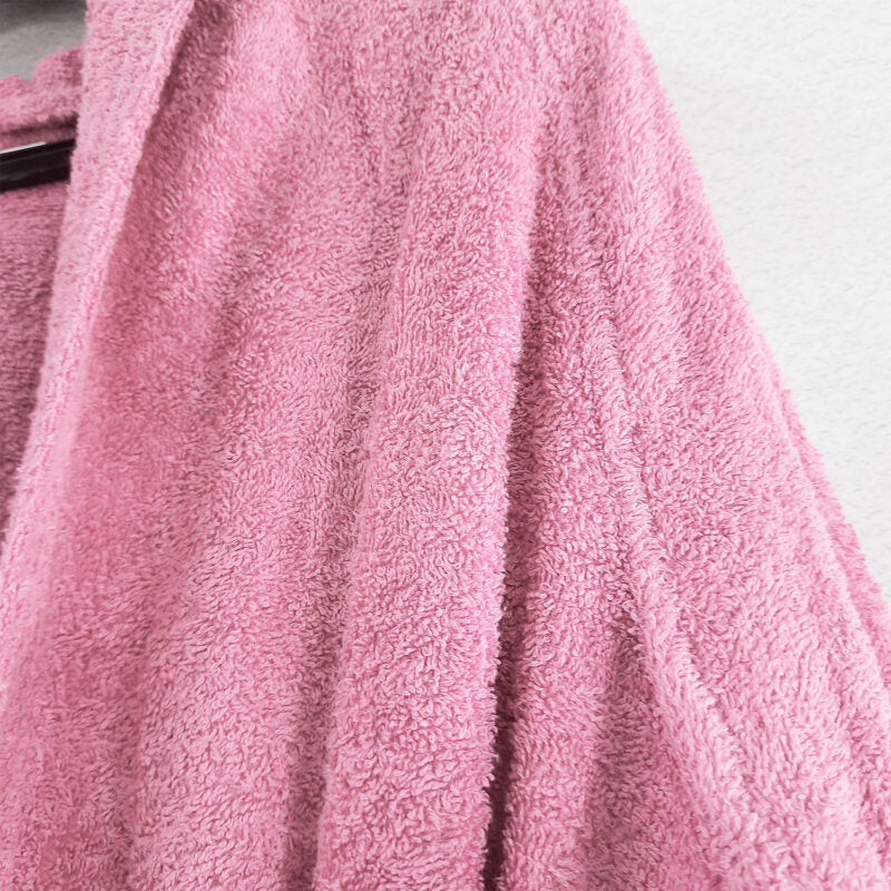 Avioni by Loomkart | Very Fine Export Quality Bath Robes in Pink With Hood in Avioni Zip-Packing Unisex