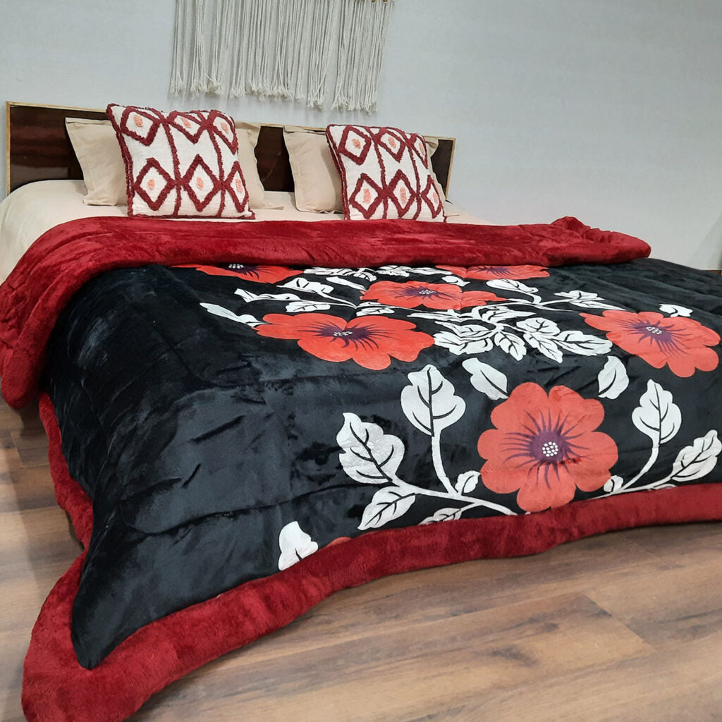 Winter Value Deal| Buy Quilt Online |Double Bed | Quilt( Rajai) For Winters| Microfiber Filling |Floral | Avioni-215cm x 230cm (~85″ x 90″)