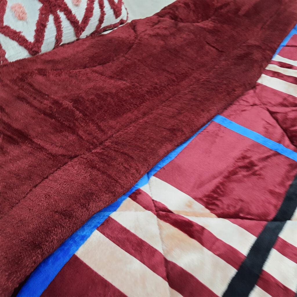 Winter Value Deal | Buy Quilt |Double Bed | Quilt( Rajai) For Winters| Microfiber Filling |Red Modern | Avioni-215cm x 230cm (~85″ x 90″)