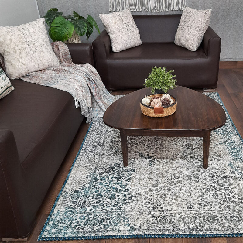 Avioni Faux Silk Carpet for Your Living Room | Durable and Washable | SeaBird Collection