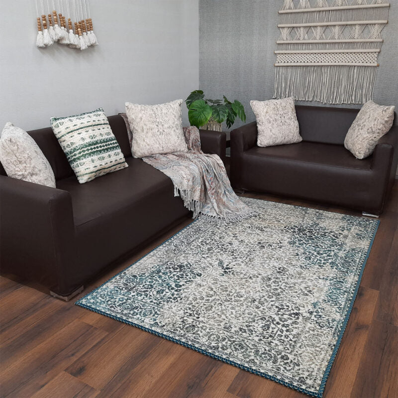 Avioni Faux Silk Carpet for Your Living Room | Durable and Washable | SeaBird Collection