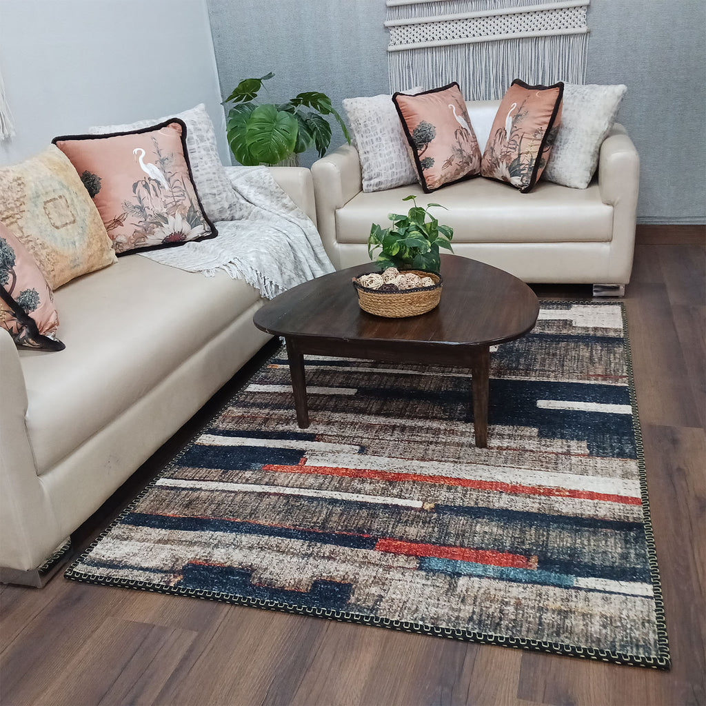Avioni Faux Silk Rug | Create a Stylish and Modern Living Room | Luxurious, Durable and Washable | Earthy Elegance Collection