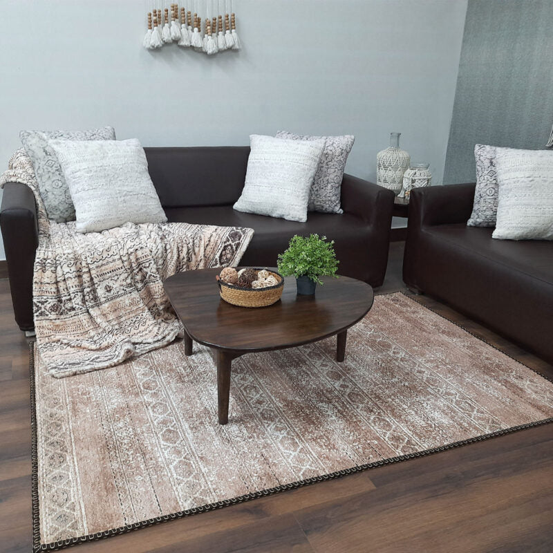 Avioni Faux Silk Carpet for Your Living Room | Luxurious, Durable and Washable | Earthy Elegance Collection