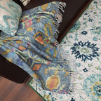 Avioni’s Faux Silk Rug for a Luxurious and Elegant Living Room | Calming Green Collection