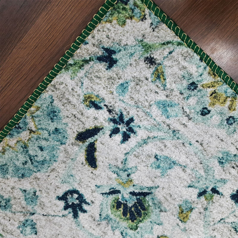Avioni’s Faux Silk Rug for a Luxurious and Elegant Living Room | Calming Green Collection