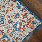Avioni Faux Silk Carpet for Your Living Room | Persian Florals | Durable and Washable | BrickLane Collection