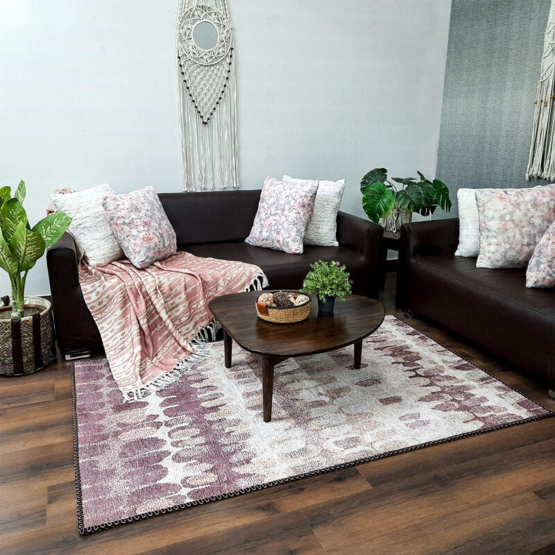 Avioni Faux Silk Carpet for Your Living Room | Modern Design | Durable and Washable | BerryBliss Collection