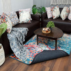 Avioni Faux Silk Carpet for Your Living Room | Timeless and Elegant Look | Durable and Washable | Kingfisher Collection