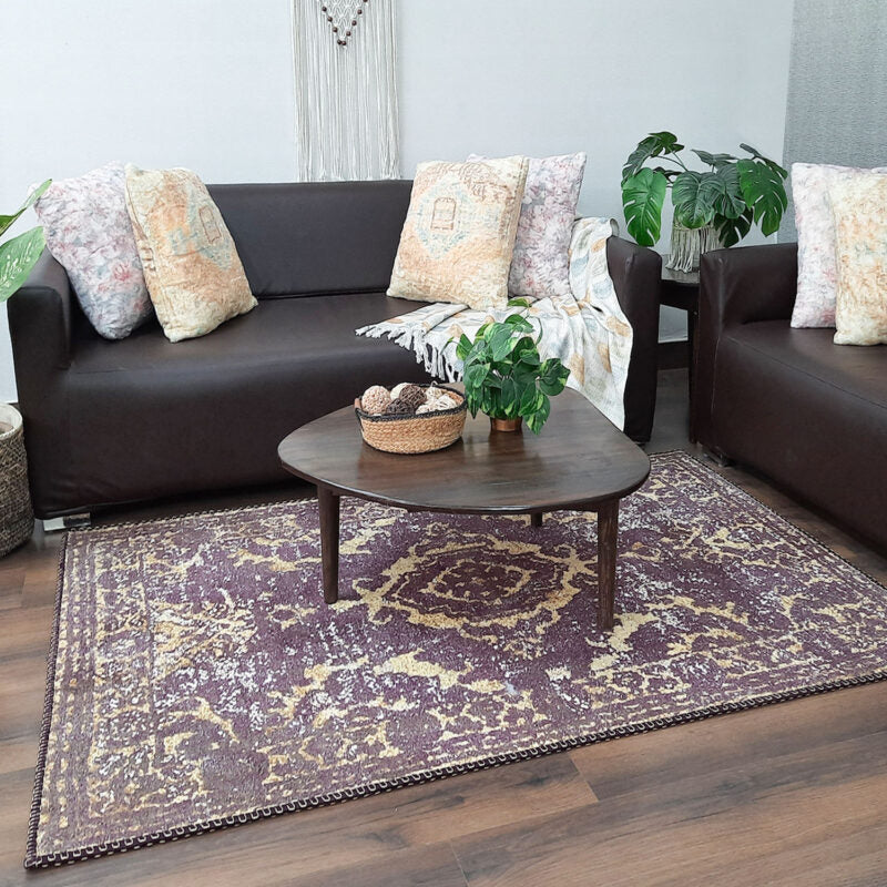 Avioni Faux Silk Carpet for Your Living Room | Durable and Washable | BerryBliss Collection