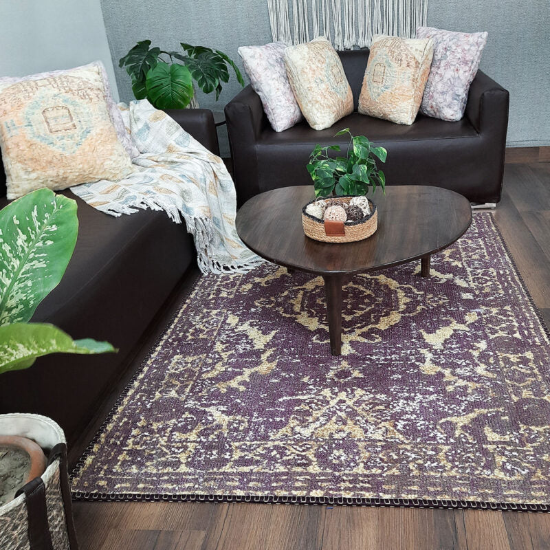 Avioni Faux Silk Carpet for Your Living Room | Durable and Washable | BerryBliss Collection