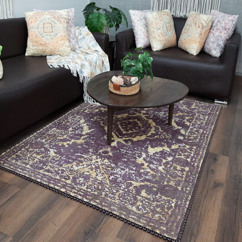 Avioni Faux Silk Carpet for Your Living Room | Durable and Washable | BerryBliss Collection