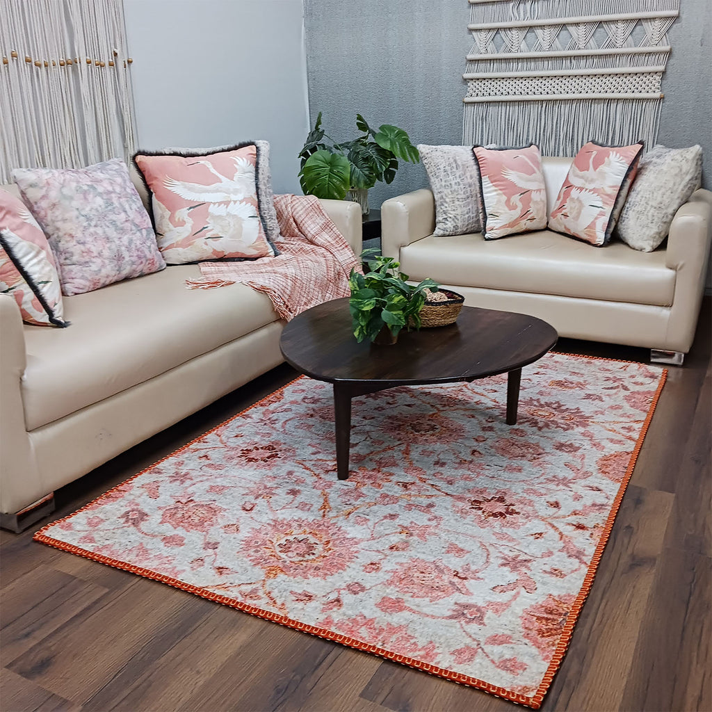 Avioni Faux Silk Carpet for a Stylish and Modern Living Room | Durable and Washable | RoseWood Collection