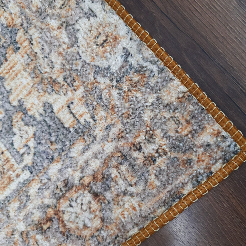 Avioni Faux Silk Carpet for Your Living Room | Luxurious Persian Design | Washable | Earthy Elegance Collection