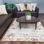 Avioni Faux Silk Carpet | Tribal Elements, Luxurious, Durable and Washable | Earthy Elegance Collection