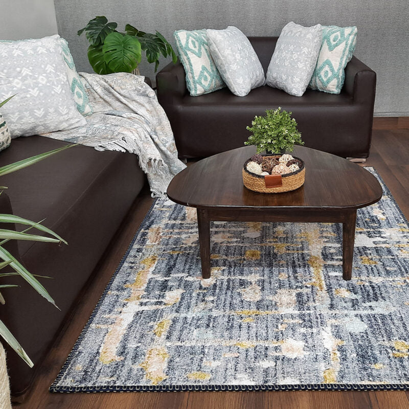 Avioni Faux Silk Carpet | Add a Touch of Glamour to Your Living Room | Durable and Washable | GreyDawn Collection