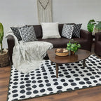 Avioni Faux Silk Carpet for a Stylish and Modern Living Room Monochrome theme | Durable and Washable