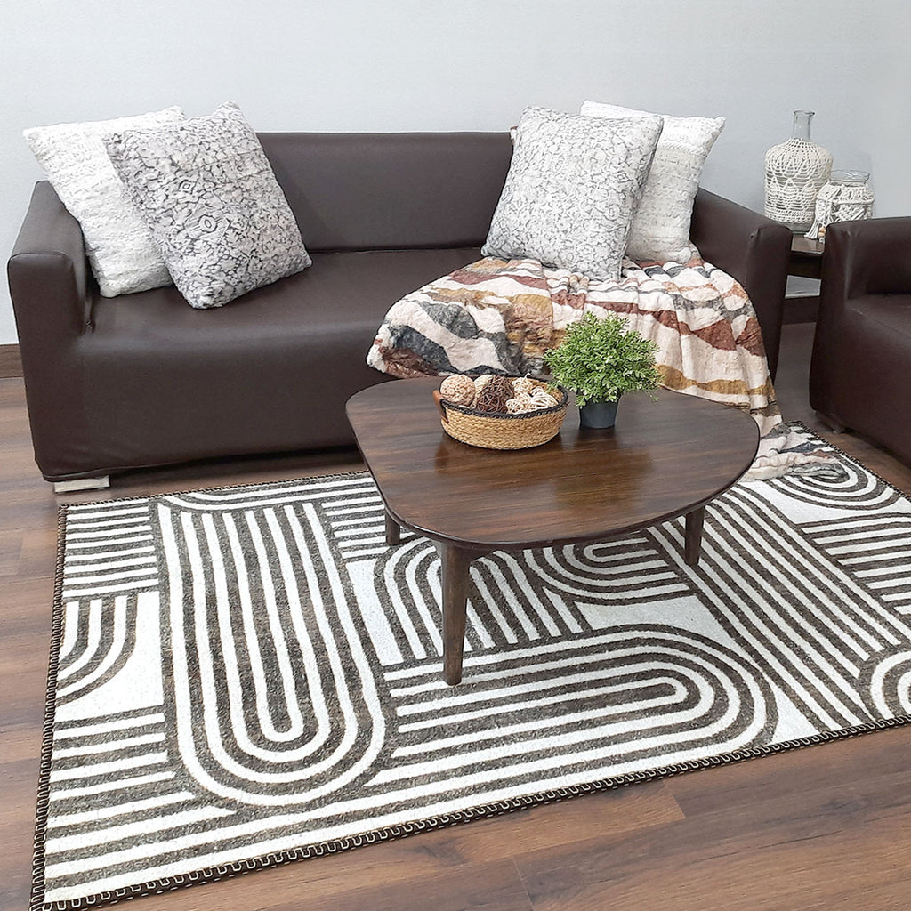 Avioni Faux Silk Carpet for a Stylish and Modern Living Room | Durable and Washable