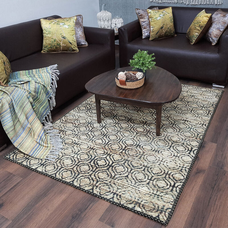 Avioni Faux Silk Carpet for Your Living Room | Luxurious, Designed to Last and Washable | Earthy Elegance Collection