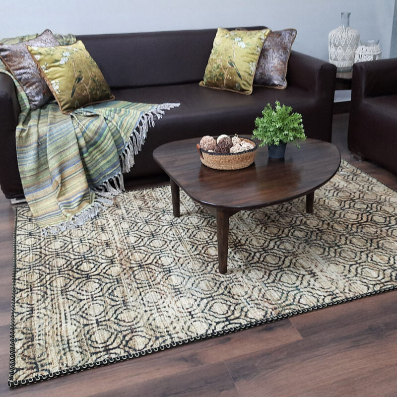 Avioni Faux Silk Carpet for Your Living Room | Luxurious, Designed to Last and Washable | Earthy Elegance Collection