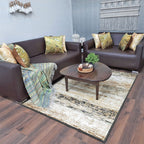 Avioni Faux Silk Rug | A Great Addition to Your Living Room | Luxurious, Durable and Washable | Earthy Elegance Collection