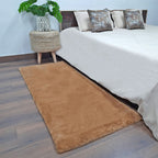 Loomkart – Avioni Ultra Soft Light Brown Cozy Faux  Fur Carpet for Bedroom/Hallway/Pooja Room-Easily Hand Washable- 60X150cm