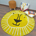 Avioni Exclusive Cute Lion Cartoon Shaggy Soft Faux Fur (MicroPolyester) Carpet – 130 cm