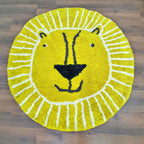 Avioni Exclusive Cute Lion Cartoon Shaggy Soft Faux Fur (MicroPolyester) Carpet – 130 cm