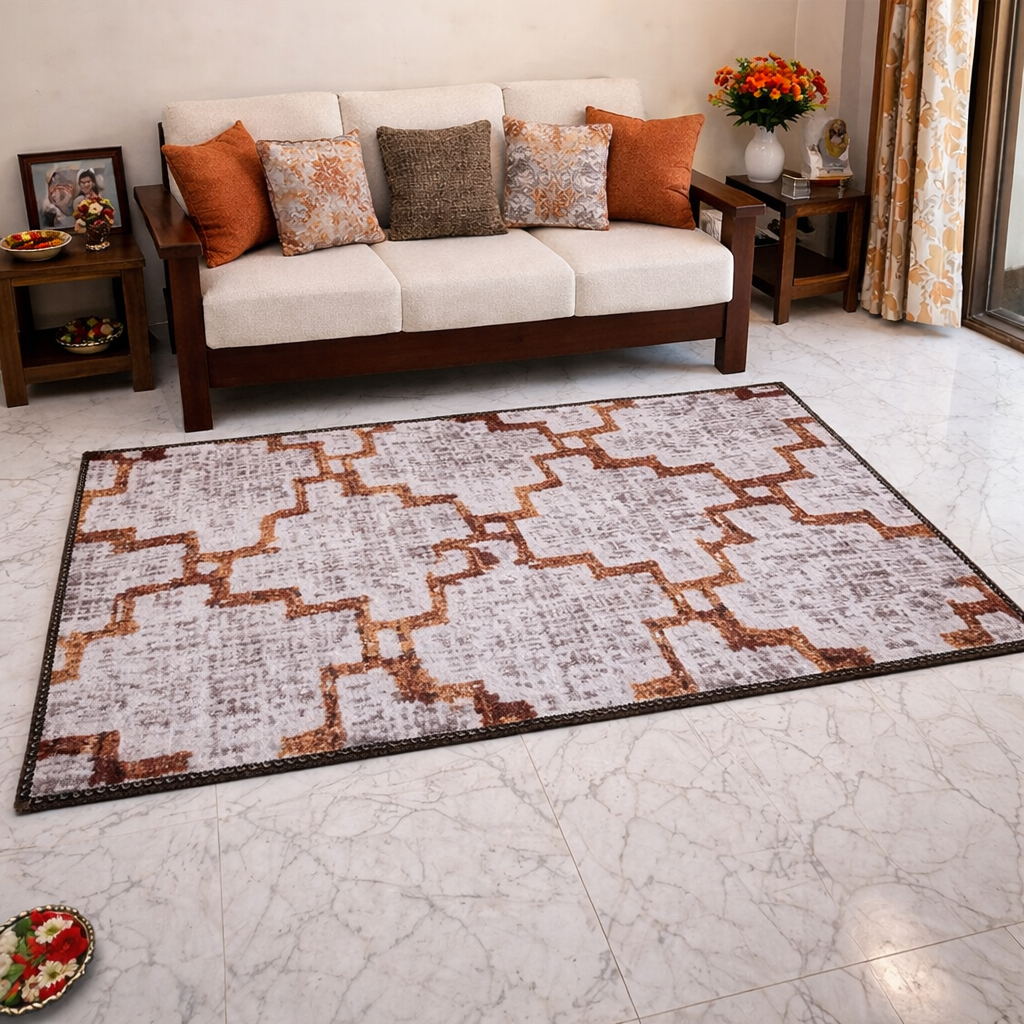 Avioni Faux Silk Rug | Create A Stylish Living Room | Luxurious, Durable and Washable | Earthy Elegance Collection