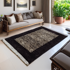 Avioni Carpet Silk Wevani Collection- Luxury Modern Border Tiedye Design – Brown