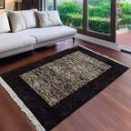 Avioni Carpet Silk Wevani Collection- Luxury Modern Border Tiedye Design – Brown