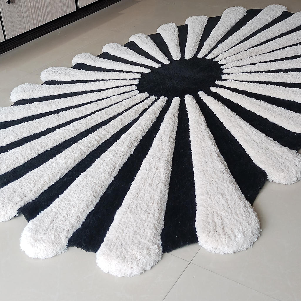 The Elevate Collection from Loomkart | Noir Ivory Bloom Luxe Carpet | Luxury Statement Carpets