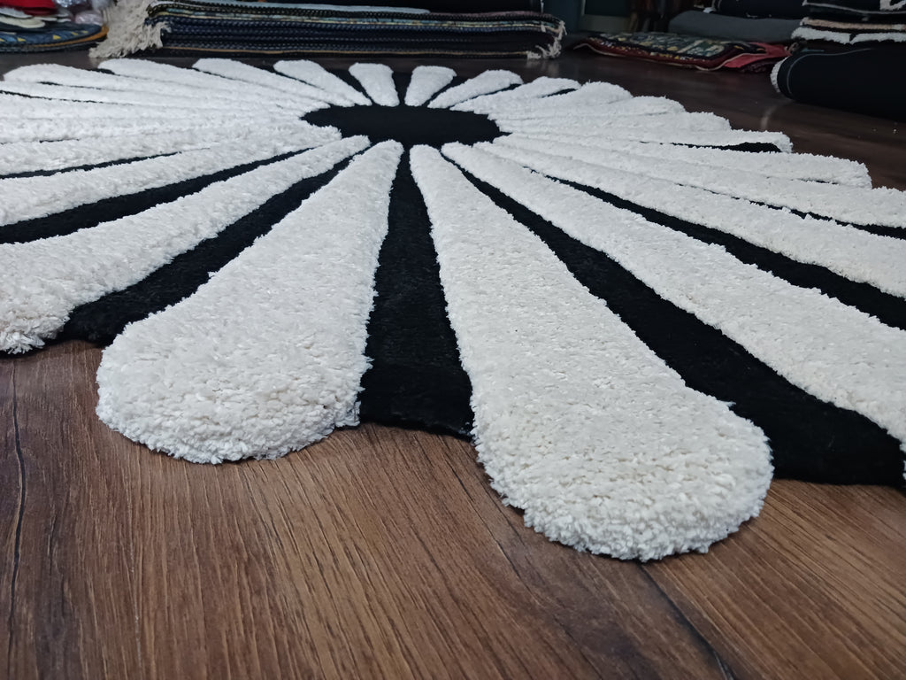 The Elevate Collection from Loomkart | Noir Ivory Bloom Luxe Carpet | Luxury Statement Carpets