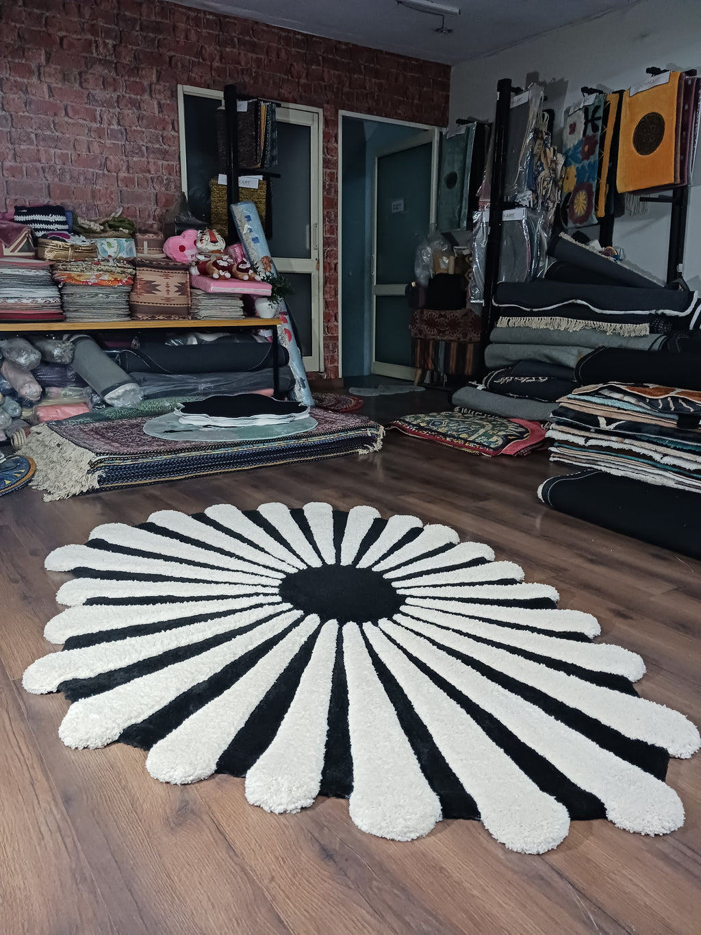 The Elevate Collection from Loomkart | Noir Ivory Bloom Luxe Carpet | Luxury Statement Carpets