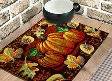 Halloween Special-Avioni 100% Bio-Washed Cotton Table Mats With Runner easy to wash in gift packing ( Set of 7)