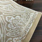 Avioni 100% Cotton Premium & Luxury Soft Linen Bath Towels in White Golden Finish-70cm x 135cm