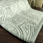 Avioni 100% Cotton Premium & Luxury Soft Linen Bath Towels in White Silver Finish-70cm x 135cm
