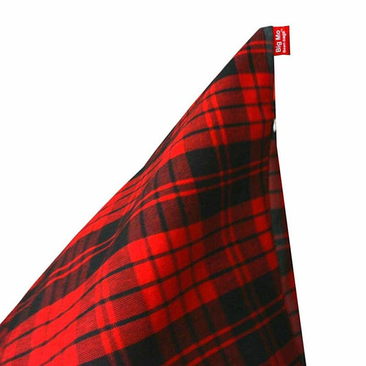 BIGMO Designer Bean Bag Lounger Extra Soft Without Beans In Red And Black Check 100% Cotton – XXXL
