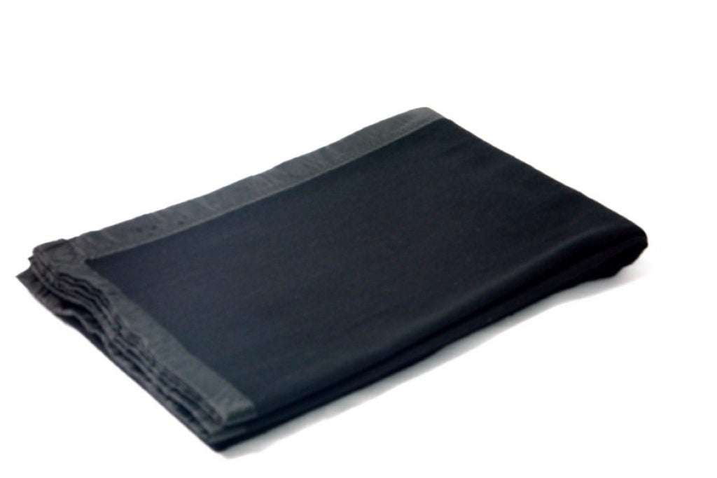 Msf Wool Blankets Navy Blue With Ultra Satin On Borders-150cm x 225cm (~60" X 90")