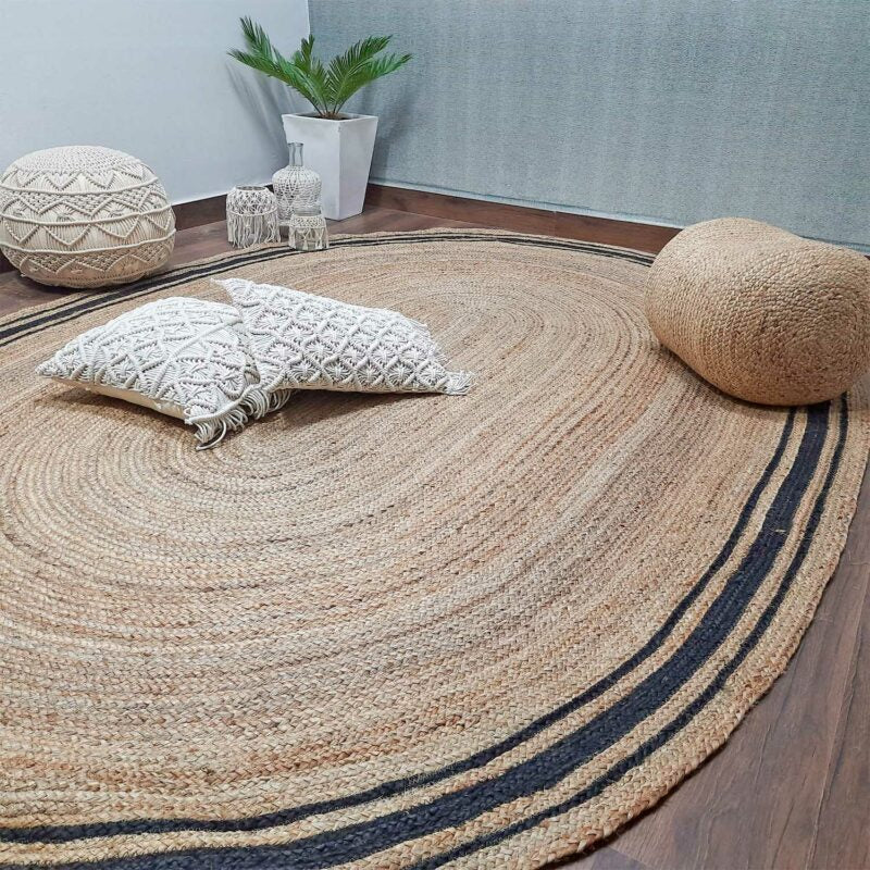 Natural Organic Jute Handmade Braided Rugs| Jute Large Area Rug|Avioni- Premium Collection