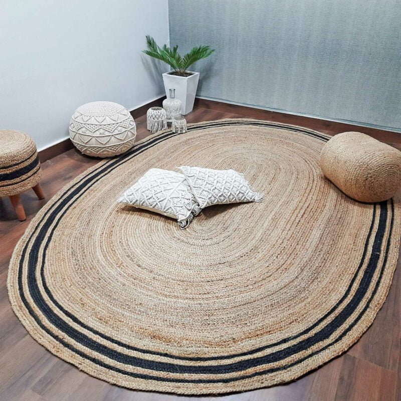 Natural Organic Jute Handmade Braided Rugs| Jute Large Area Rug|Avioni- Premium Collection