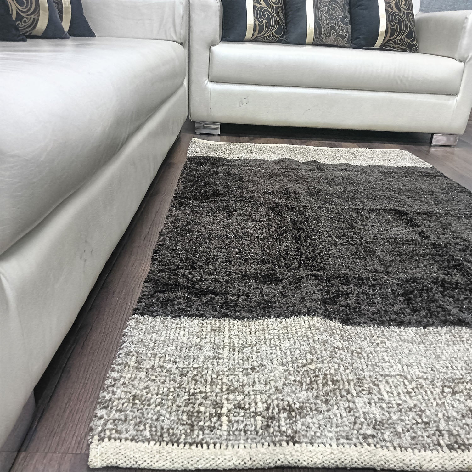 Avioni Handloom Cut Shuttle Rugs by Master Artisans | Soft Touch | Home Washable | Coffee and Beige | Reversible - 90cm x 150cm (3feet x 5feet)