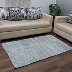 Avioni Handloom Rugs by Master Artisans | Soft Touch | Home Washable | Grey Silver | Reversible