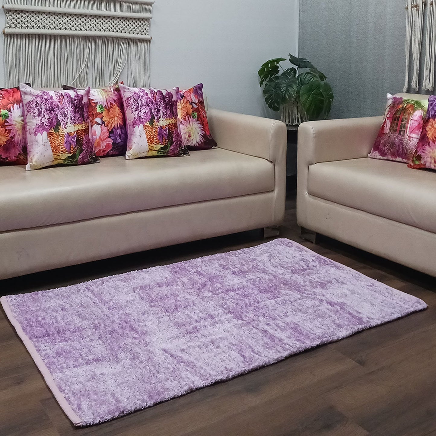 Avioni Handloom Rugs by Master Artisans | Soft Touch | Home Washable | Purple  | Reversible