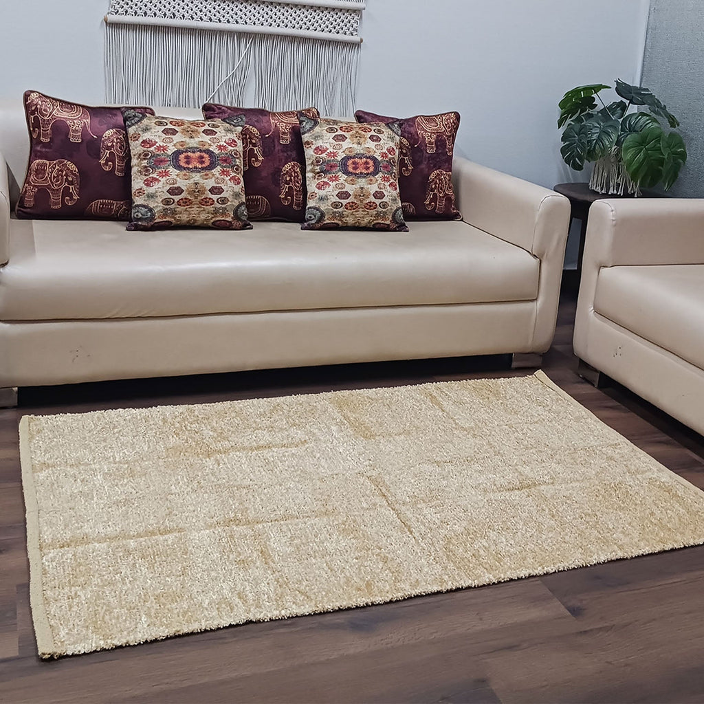 Avioni Handloom Rugs by Master Artisans | Soft Touch | Home Washable | Yellow Beige  | Reversible