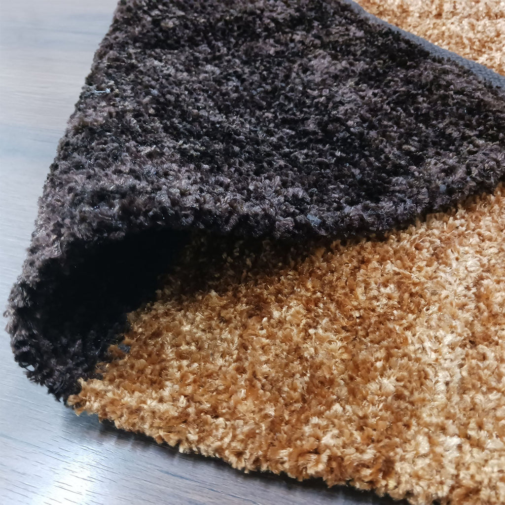 Avioni Handloom Rugs | Master Artisans Work | Feather like Luxurious Silk Soft Touch | Home Washable | Brown Gradient Design | Reversible-90cm x 150cm (~3Feet x 5Feet)