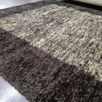 Avioni Handloom Cut Shuttle Rugs by Master Artisans | Feather like Luxurious Silk Soft Touch | Home Washable | Black and Beige border design | Reversible