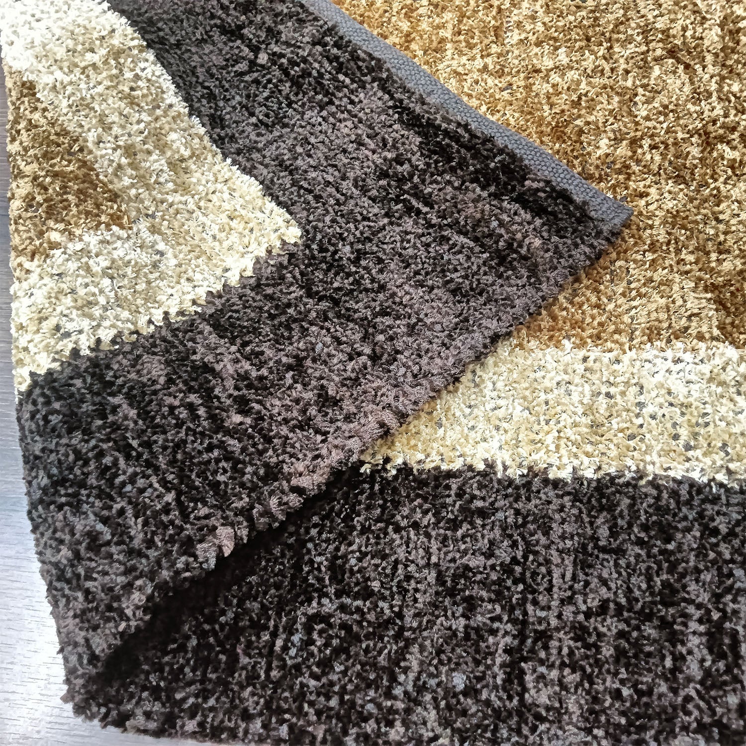 Avioni Handloom Cut Shuttle Rugs by Master Artisans | Feathers like Luxurious Silk Soft Touch  | Home Washable | Double Border in Coffee And Beige | For Living Room Made Reversible - 90cm x 150cm (~3feet x 5feet)